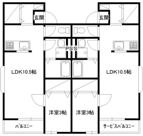 コーポフジの物件間取画像